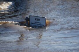 Rheinhochwasser Köln- Rodenkirchen am 10.01.2011